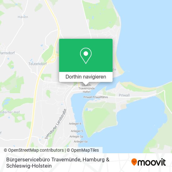 Bürgerservicebüro Travemünde Karte