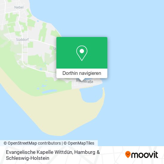 Evangelische Kapelle Wittdün Karte