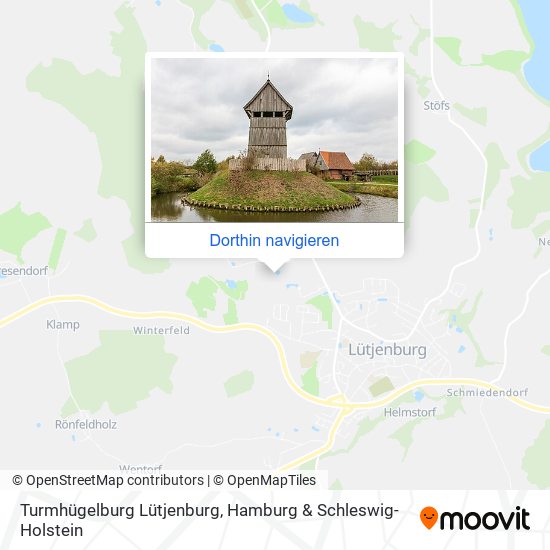 Turmhügelburg Lütjenburg Karte