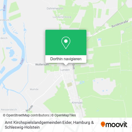 Amt Kirchspielslandgemeinden Eider Karte