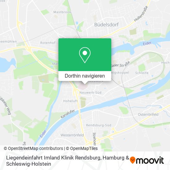 Liegendeinfahrt Imland Klinik Rendsburg Karte