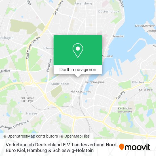 Verkehrsclub Deutschland E.V. Landesverband Nord, Büro Kiel Karte