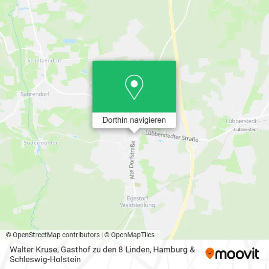 Walter Kruse, Gasthof zu den 8 Linden Karte