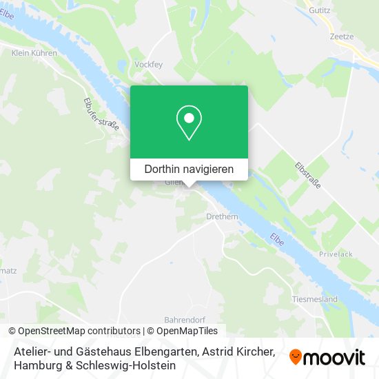 Atelier- und Gästehaus Elbengarten, Astrid Kircher Karte