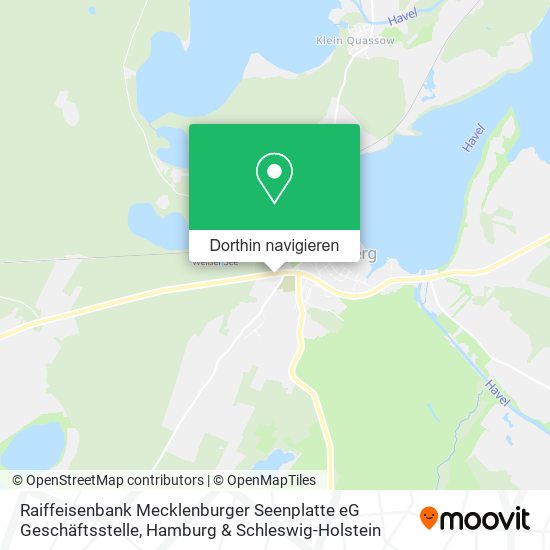 Raiffeisenbank Mecklenburger Seenplatte eG Geschäftsstelle Karte