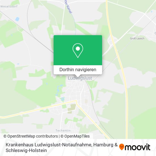 Krankenhaus Ludwigslust-Notaufnahme Karte
