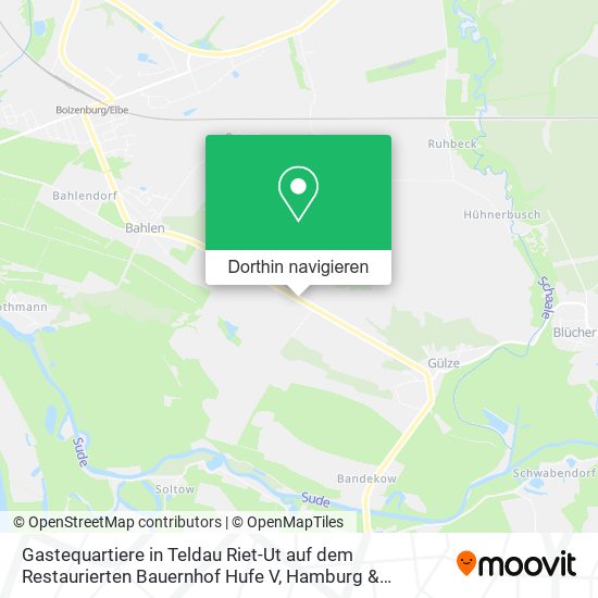 Gastequartiere in Teldau Riet-Ut auf dem Restaurierten Bauernhof Hufe V Karte