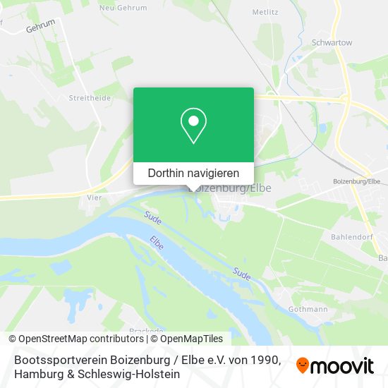 Bootssportverein Boizenburg / Elbe e.V. von 1990 Karte