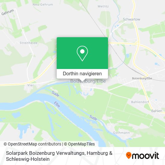 Solarpark Boizenburg Verwaltungs Karte