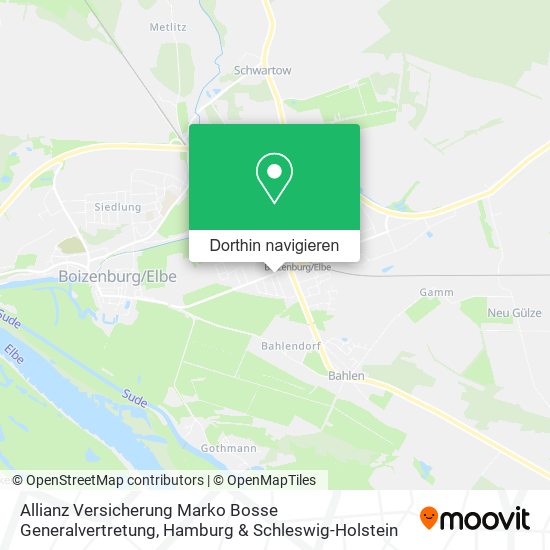 Allianz Versicherung Marko Bosse Generalvertretung Karte