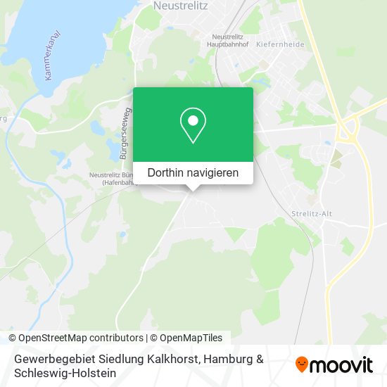 Gewerbegebiet Siedlung Kalkhorst Karte