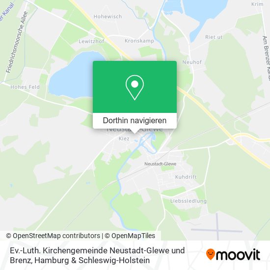 Ev.-Luth. Kirchengemeinde Neustadt-Glewe und Brenz Karte