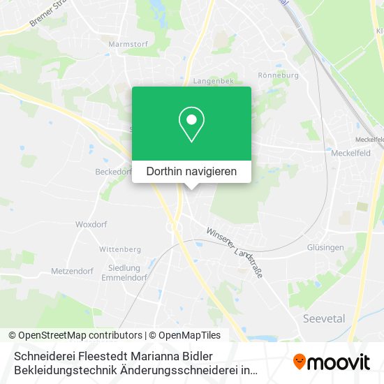 Schneiderei Fleestedt Marianna Bidler Bekleidungstechnik Änderungsschneiderei in Seevetal Karte