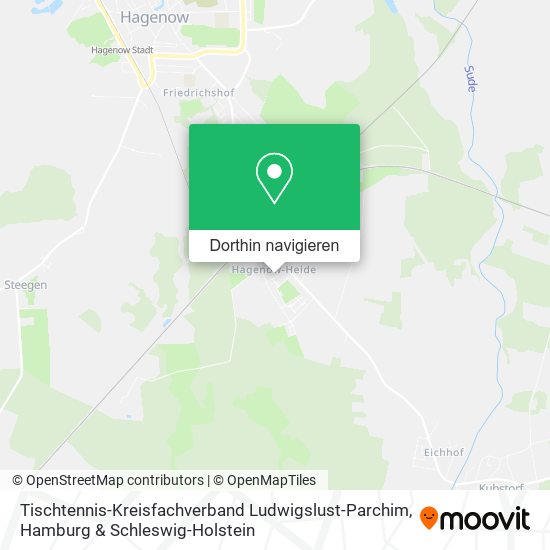 Tischtennis-Kreisfachverband Ludwigslust-Parchim Karte