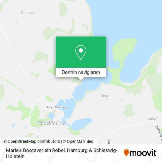 Marie's Bootsverleih Röbel Karte