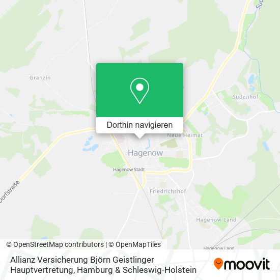 Allianz Versicherung Björn Geistlinger Hauptvertretung Karte