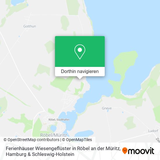 Ferienhäuser Wiesengeflüster in Röbel an der Müritz Karte