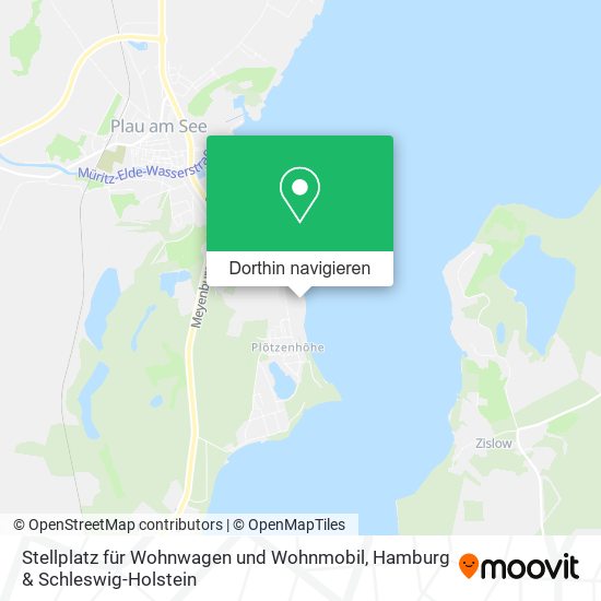Stellplatz für Wohnwagen und Wohnmobil Karte