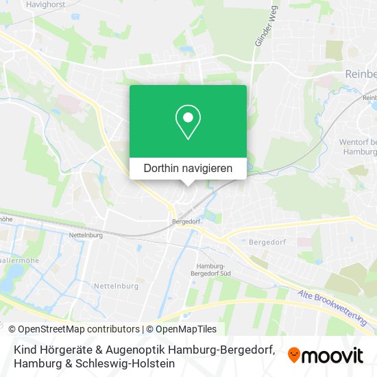 Kind Hörgeräte & Augenoptik Hamburg-Bergedorf Karte