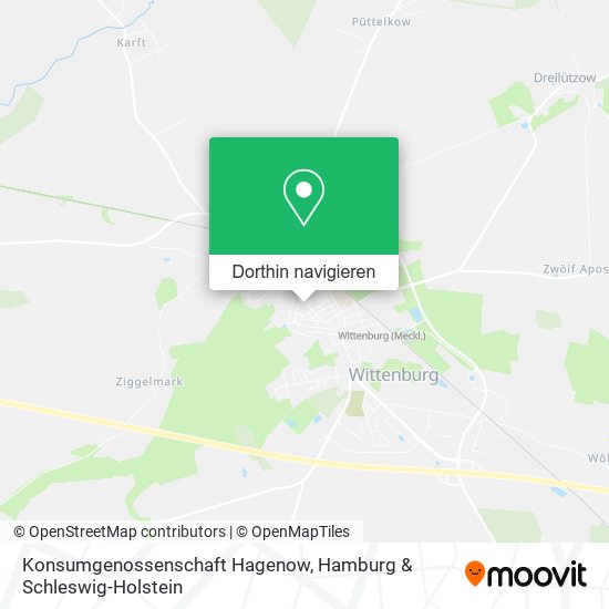 Konsumgenossenschaft Hagenow Karte