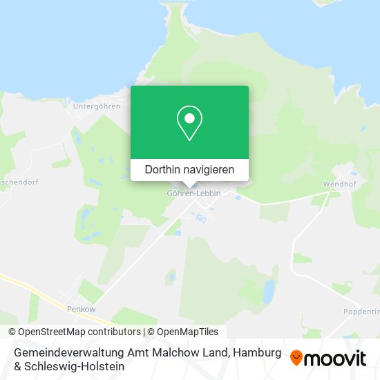 Gemeindeverwaltung Amt Malchow Land Karte