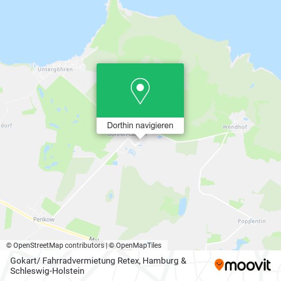 Gokart/ Fahrradvermietung Retex Karte