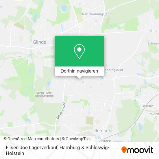 Flisen Joe Lagerverkauf Karte