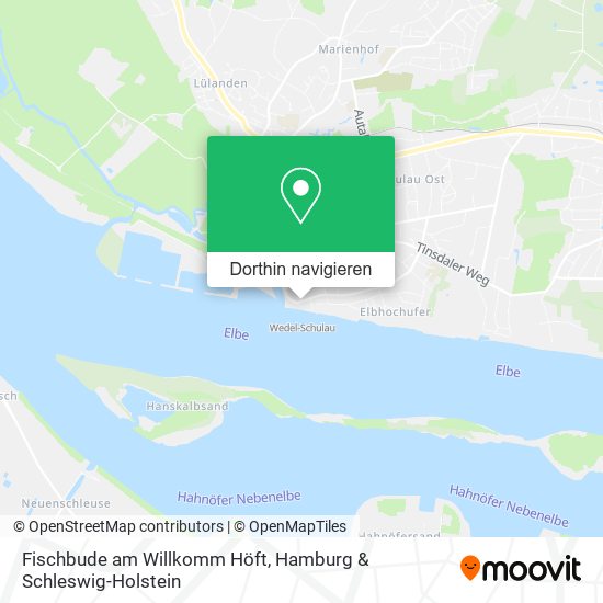 Fischbude am Willkomm Höft Karte