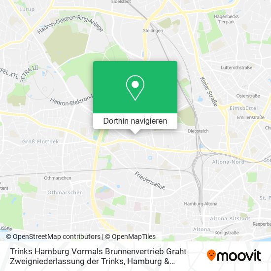 Trinks Hamburg Vormals Brunnenvertrieb Graht Zweigniederlassung der Trinks Karte