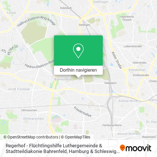 Regerhof - Flüchtlingshilfe Luthergemeinde & Stadtteildiakonie Bahrenfeld Karte