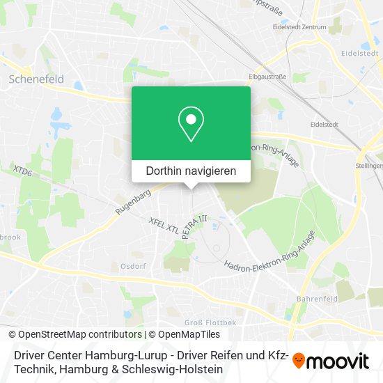 Driver Center Hamburg-Lurup - Driver Reifen und Kfz-Technik Karte