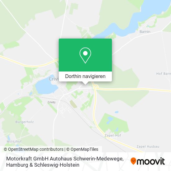 Motorkraft GmbH Autohaus Schwerin-Medewege Karte