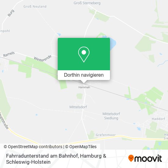 Fahrradunterstand am Bahnhof Karte