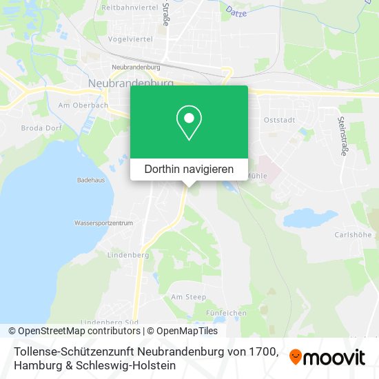 Tollense-Schützenzunft Neubrandenburg von 1700 Karte