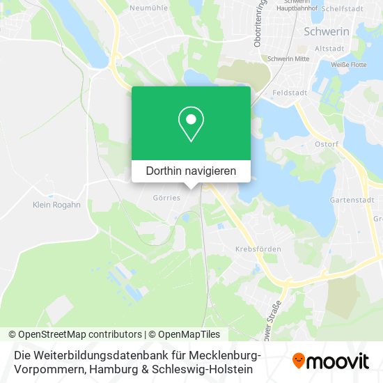 Die Weiterbildungsdatenbank für Mecklenburg-Vorpommern Karte