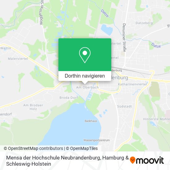 Mensa der Hochschule Neubrandenburg Karte