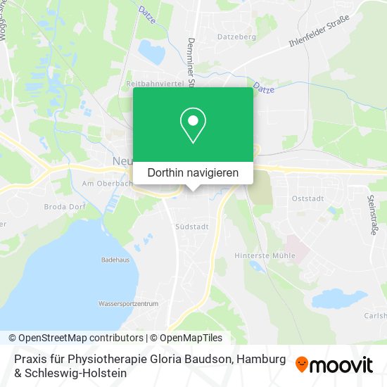 Praxis für Physiotherapie Gloria Baudson Karte