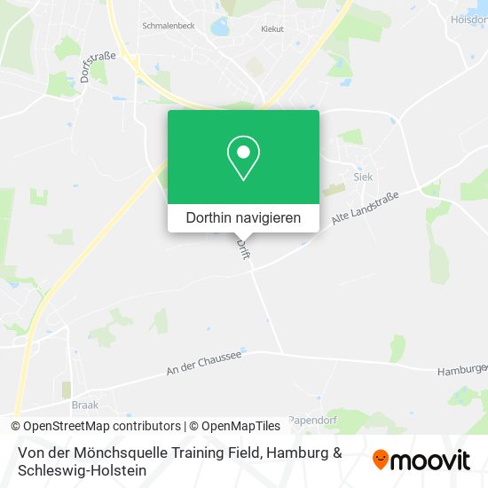 Von der Mönchsquelle Training Field Karte