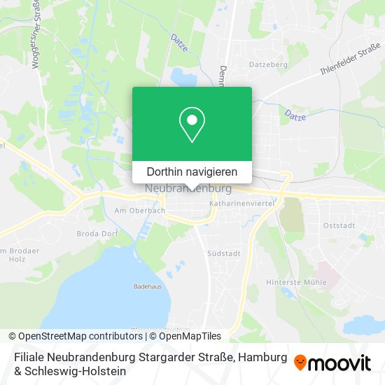Filiale Neubrandenburg Stargarder Straße Karte