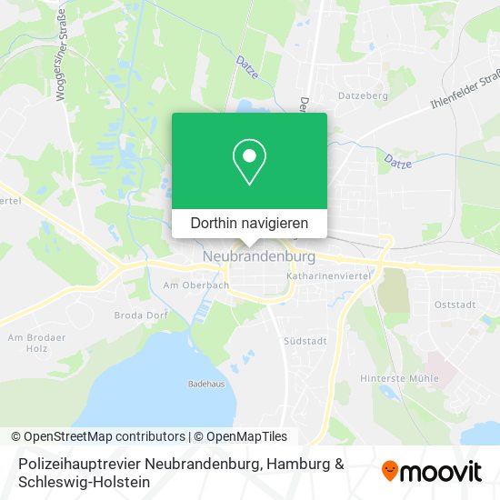 Polizeihauptrevier Neubrandenburg Karte