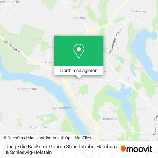 Junge die Backerei. Gohren Strandstrabe Karte