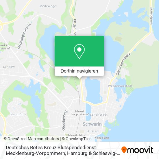 Deutsches Rotes Kreuz Blutspendedienst Mecklenburg-Vorpommern Karte