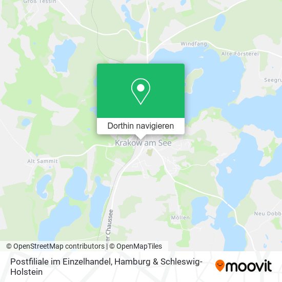 Postfiliale im Einzelhandel Karte