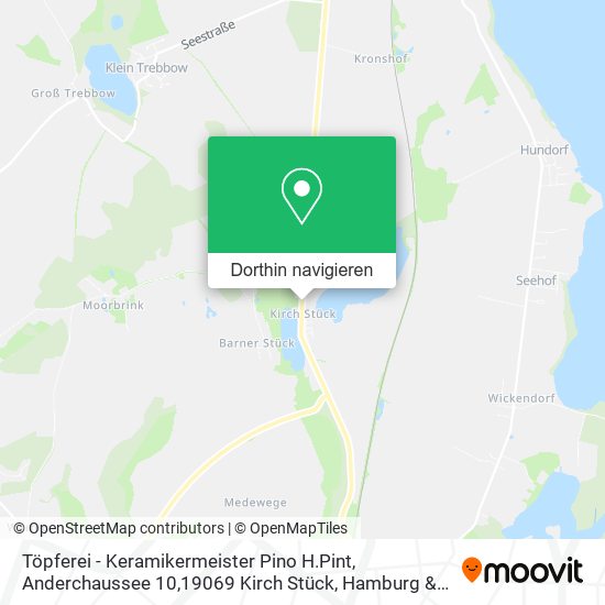 Töpferei - Keramikermeister Pino H.Pint, Anderchaussee 10,19069 Kirch Stück Karte