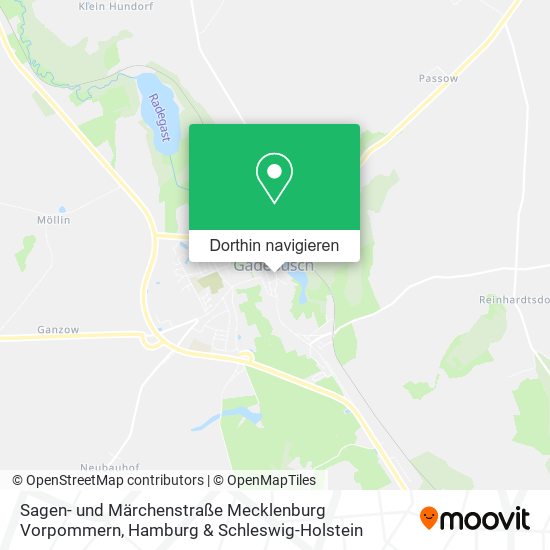 Sagen- und Märchenstraße Mecklenburg Vorpommern Karte