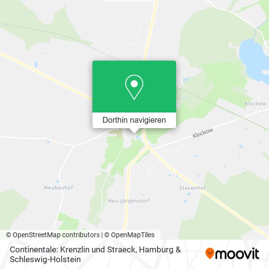 Continentale: Krenzlin und Straeck Karte