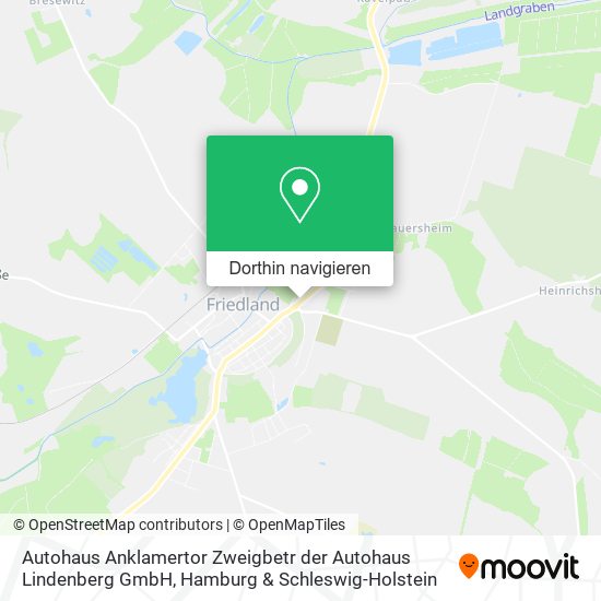 Autohaus Anklamertor Zweigbetr der Autohaus Lindenberg GmbH Karte