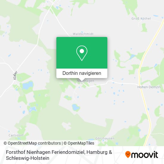 Forsthof Nienhagen Feriendomiziel Karte