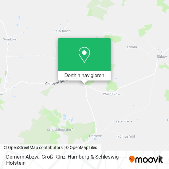 Demern Abzw., Groß Rünz Karte