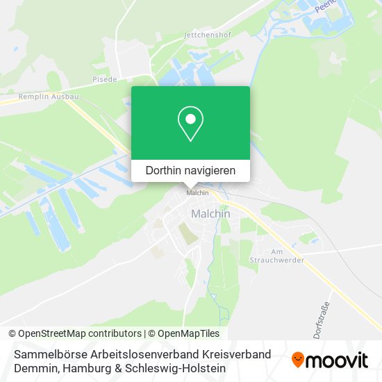 Sammelbörse Arbeitslosenverband Kreisverband Demmin Karte